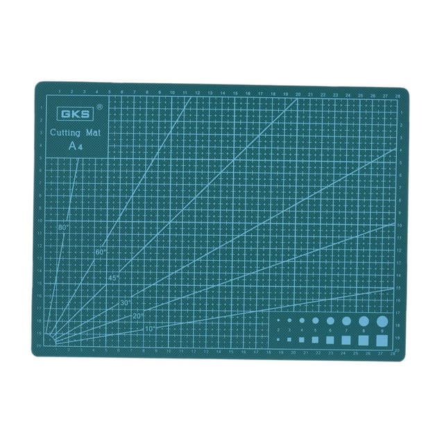 Doppelseitige A4-schneidematte, Gravierplatte Für Werbegrafik, Messer, Messbrett, Abmessungen 22 Cm X 30 Cm X 3 Mm, Grün.