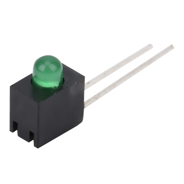 3-mm-led-lampenfassung Mit Einem Loch, Lampenfassung Mit Einem Loch Für Rote, Gelbe, Grüne Und Blaue Leds, 90 Grad Gebogene Beine, Grünes Licht Enthalten.