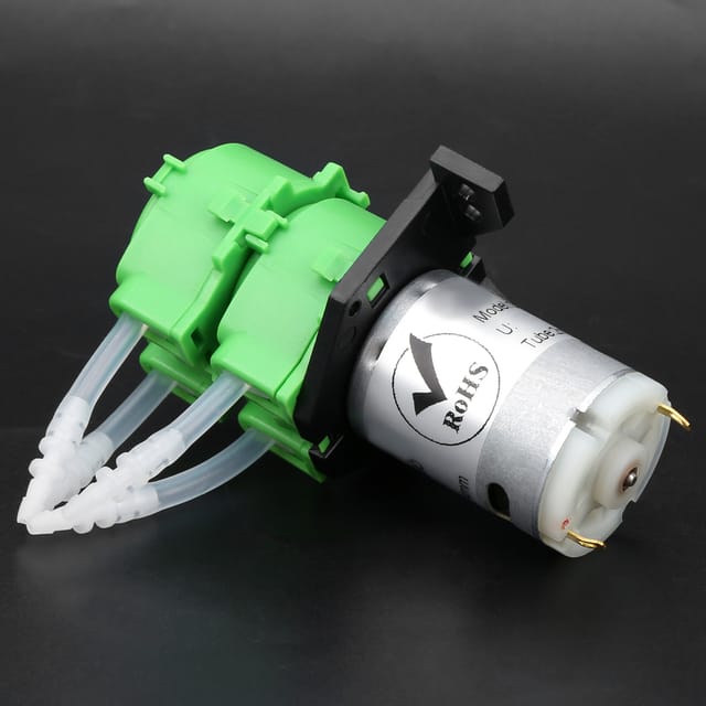 Doppelkopf-schlauchpumpe, Mini-umwälzpumpe, Winkelwasserpumpe, 2 X 4 Mm Pumpenschlauch, 12 V Dc