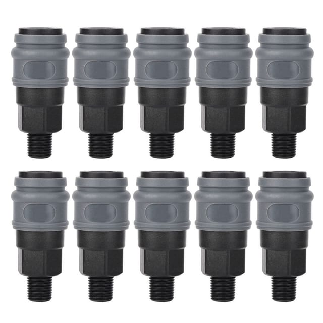 Selbstsichernde Pneumatische Schnellkupplung Aus Kunststoff/stahl, Typ C Sm, Außengewinde G1/4", G3/8", G1/2", G1/2