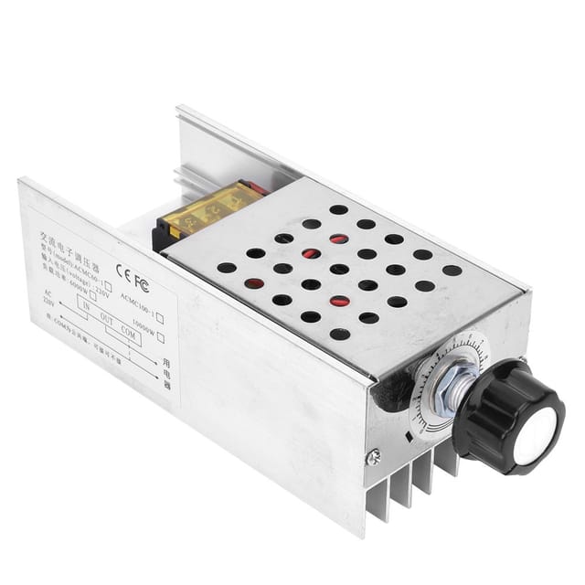 Importierter Elektronischer 6000-w-wechselstrom-thyristor-spannungsregler Mit Stromvariation, Drehzahlregelung Und Temperatureinstellung Gehäuse Im Lieferumfang Enthalten, Schalter Und Potentiometer N