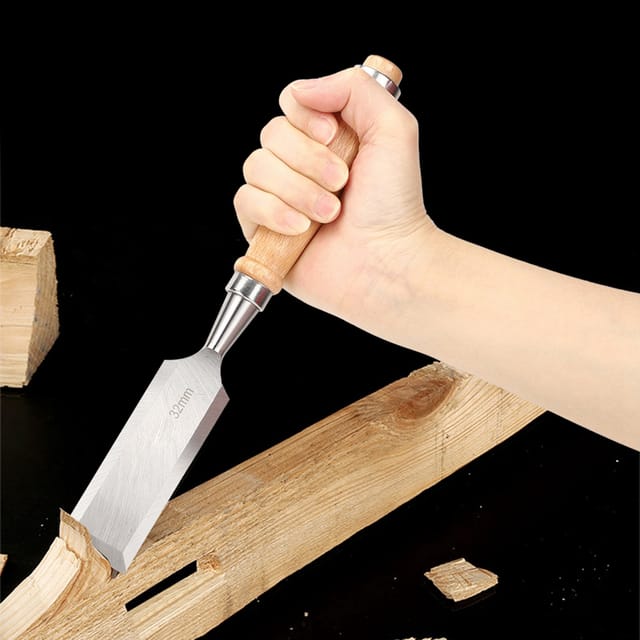 Flachmeißel Mit Holzgriff, 32 Mm, Cr-v-stahl, Holzbearbeitungswerkzeug