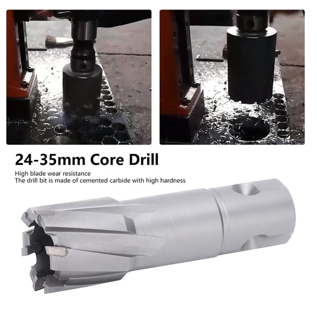 Universal-kernbohrer 24–35 Mm, Hartmetall-einsatzbohrer, Hohlbohrer, Steckbohrer, Tieflochbohrer Cu35s-24