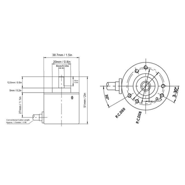 Dc5-24v400z Hohlwellen-encoder