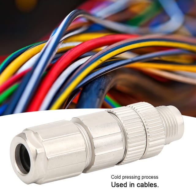 M12 Ganzmetall-industrie-ethernet-steckverbinder Mit X-codierung, 8-poliger M12-stecker Mit X-codierung.