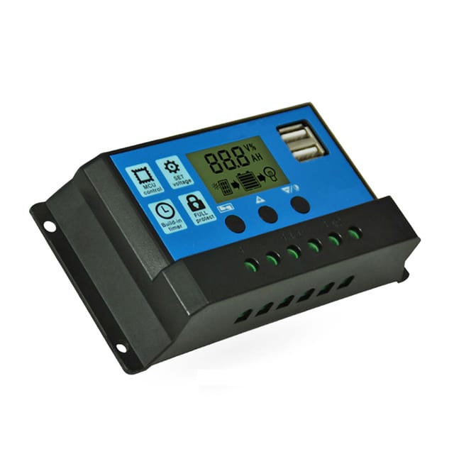 12v/24v Solarladeregler, Zwei Usb-ausgänge, Vollautomatischer Universalregler, 10a