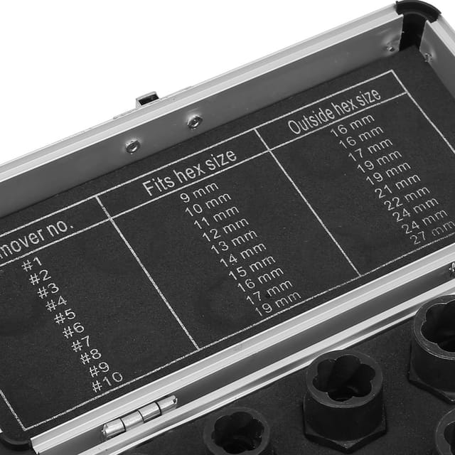 Aluminiumkoffer Mit 10 Ausdrehern Für Abgebrochene Muttern Und Schrauben