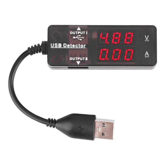 Yb26va Dual-display-usb-spannungs- Und Strommultimeter, Usb-tester, Powerbank-kapazitätstester, Monochrom