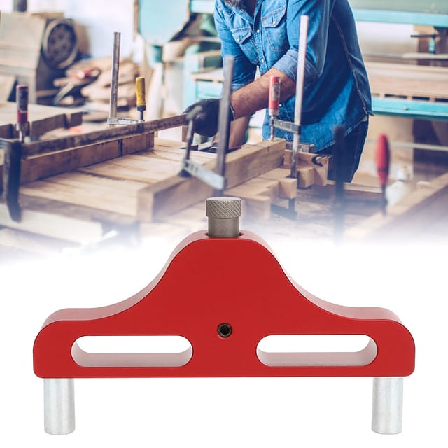 Zentrierwerkzeug Für Die Holzbearbeitung, Hilfskantenmarkierungswerkzeug Aus 95 Mm Aluminiumlegierung, Rot.