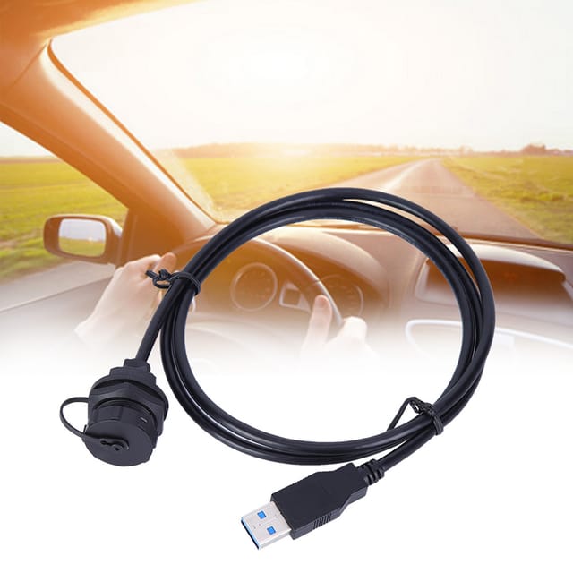 Wasserdichter Usb 3.0-anschluss Mit 1 Meter Kabel, Stecker Und Buchse.