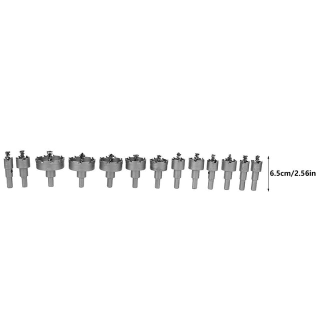Set Mit 13 Hartmetallbestückten Lochsägen, Bohrer Von 16 Bis 53 Mm, Exklusiv Im Internationalen Lager Erhältlich