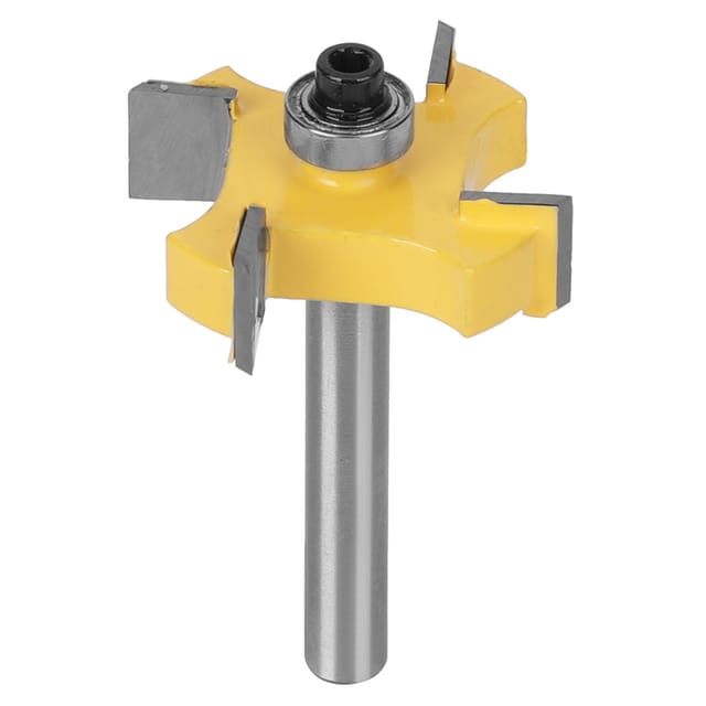 4-schneidiger Holzfräser Mit Kugellager Und 8-schneidigem Griff, 4-schneidiger T-nutfräser Mit Kugellager 63/8