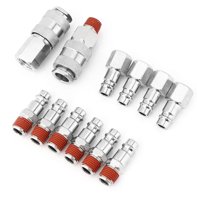 Europäisches Schnellkupplungs-pneumatik-anschlussset Mit 1/4" Bsp-zollgewinde (12-teilig)
