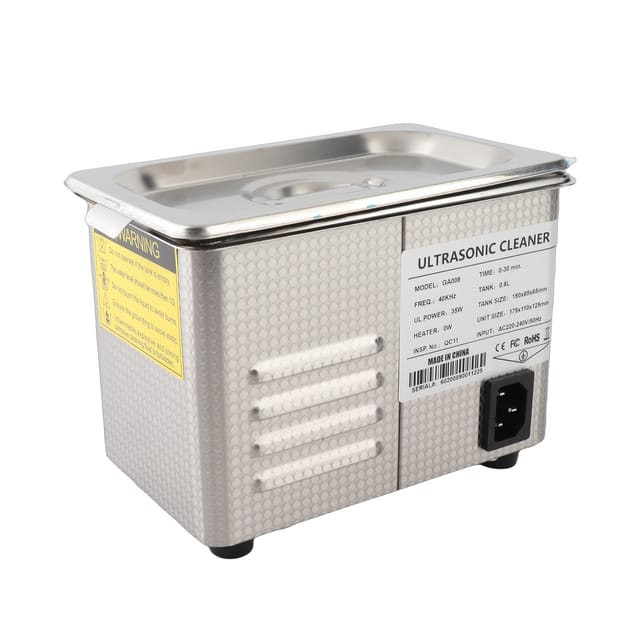 Ultraschall-brillenreinigungsetui, Kleiner Haushalts-brillenreiniger, Schmuckreiniger, Zahnbürstenreiniger, Weiß, Ce/fcc/rohs-zertifiziert Ga008-35w 220v, Europäischer Standard