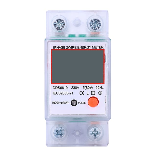 Dds6619-013 Einphasiger Multifunktionaler Elektronischer Haushaltsenergiezähler Mit Hintergrundbeleuchtetem Display, 5–80 A, 230 V