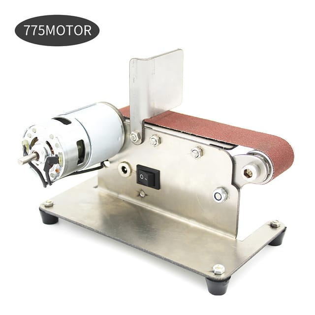 Mini-horizontalbandschleifer, Mini-tischbandschleifer Für Den Hausgebrauch, Diy-poliermaschine, Holzschleifer, Messerschärfer Mit Festem Winkel, Kleiner Europäischer Standard Mit 775-motor.