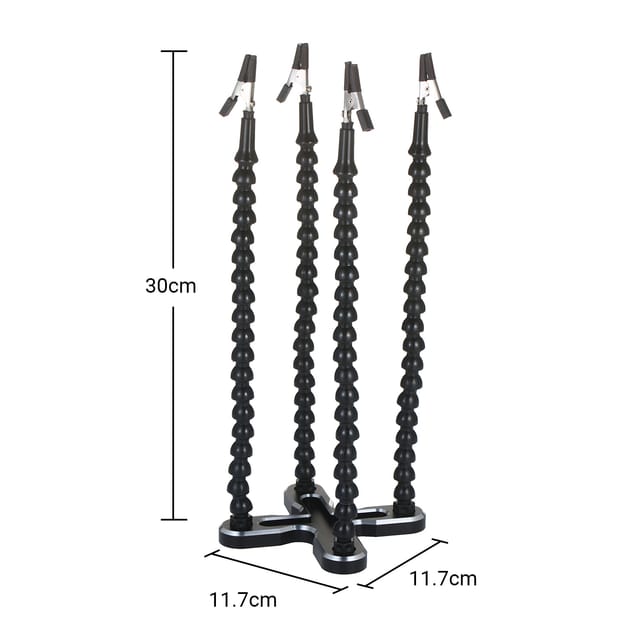 Lötkolbenständer, Multifunktionale 4-backen-lötstation Aus Aluminiumlegierung, 4-backen-werkbank, Schwarz