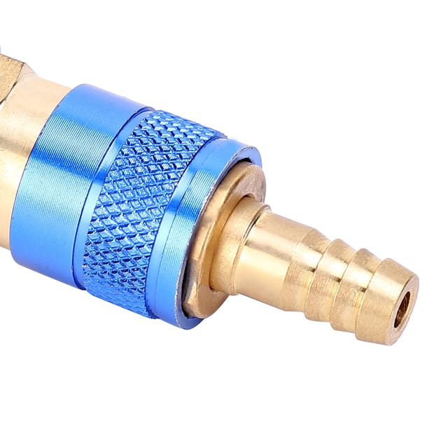 Ein Paar Schnellverbinder Für Wassergekühlte Schweißpistolen, 8 Mm, Blau.
