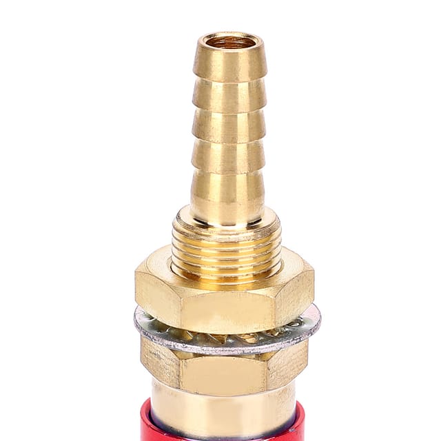 Ein Paar Schnellverbinder Für Wassergekühlte Schweißpistolen, 8 Mm, Rot.