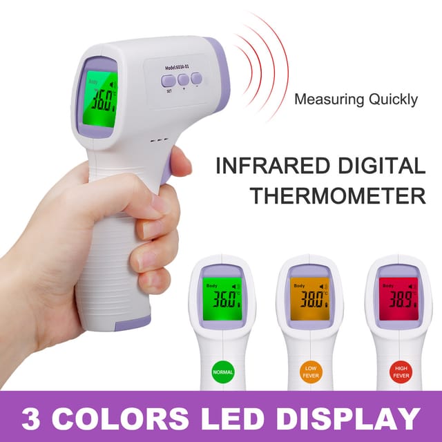 Tragbares, Berührungsloses Thermometer Mit Lcd-bildschirm, Genaue Messung In Einer Sekunde, Elektronisches Infrarot-thermometer.