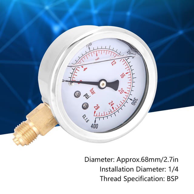 Ts-pgg604-28bar 1/4bsp Y60 Radial-öleinspritzdruckmesser