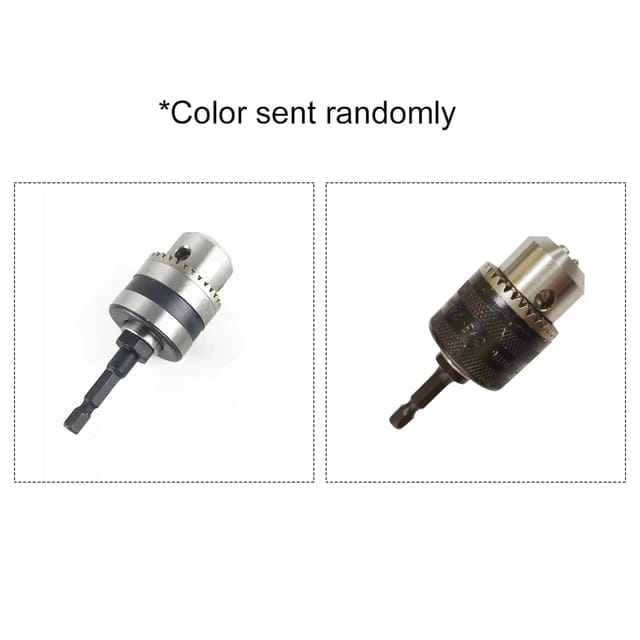3/8"-bohrfutter Mit 1/4"-schnellwechsel-sechskantadapter Zur Umrüstung Von Schlagschraubern Und Schraubenschlüsseln Auf Standardbohrer. Farbe Zufällig.