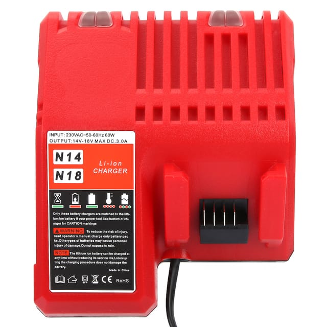 Milwaukee M18 18v/14v Ersatz-lithium-ionen-akkuladegerät – Exklusives Überseelager