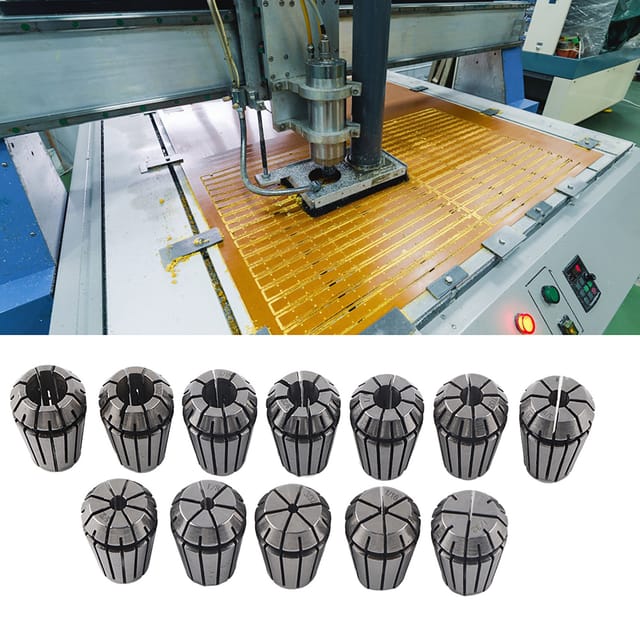 Satz Mit 12 Er16 Präzisionsfederklemmen Für Cnc-graviermaschinen, Fräsmaschinen Und Drehmaschinen.