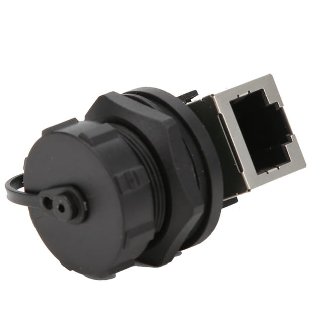 Wasserdichter Rj45-stecker Mit Zwei Rj45-90°-anschlüssen Für Outdoor-bridges Und Wasserdichte Netzwerkschnittstellen.