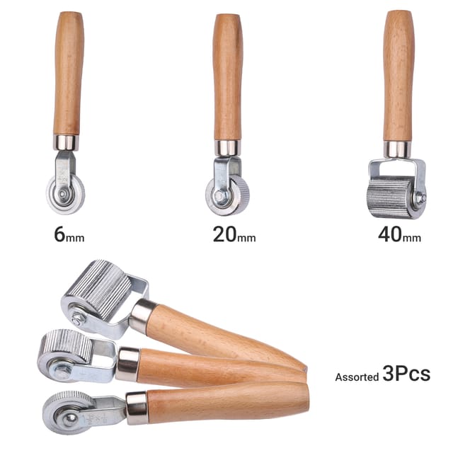 Reifenreparaturrolle, 6 Mm/20 Mm/40 Mm, Holzgriff, Reifenreparaturset (6 Mm + 20 Mm + 40 Mm)
