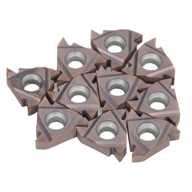 Schachtel Mit 10 Vp15tf 16er Ag60 Schneideinsätzen + Ser1212h16 Werkzeughalter + T15 Schlüssel, Cnc-maschinenwerkzeugkasten, Schlüsselfarbe Zufällig.