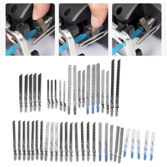 Set Mit 48 Stichsägeblättern, Universelle Metallsägeblätter Mit Feiner Und Mittlerer Zahnung