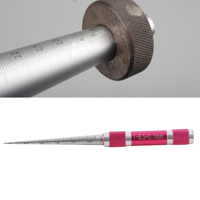 Integrierte Edelstahl-bohrungslehre/dickenlehre, Durchmesser 1-6,5 Mm.