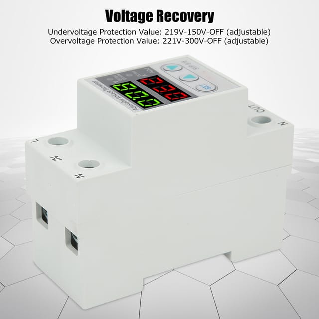 Svp-916 230v Einstellbarer Intelligenter Strombegrenzer Mit Über- Und Unterspannungsschutz, Mit Zeitverzögerter Rückstellung, 80a