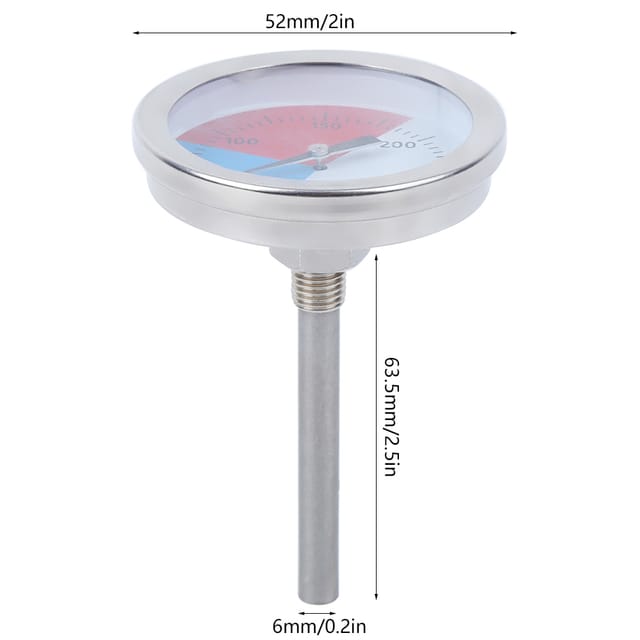 Ts-bx500 Bimetall-thermometer Für Edelstahl-grills (0-300 °c)
