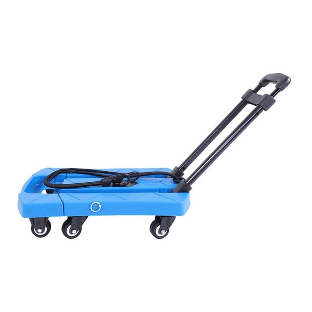 6-rädriger, Faltbarer Gepäckanhänger, Blau, Exklusiv Für Überseelager.