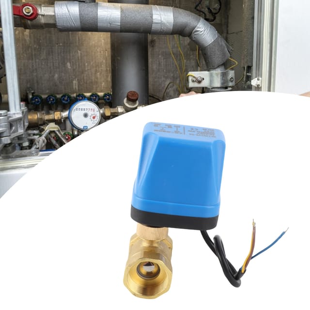 Elektrisches Zweiwegeventil, Elektrisches Kugelventil, Dreiadriges 220-v-wechselstromventil Mit Zwei Steuerfunktionen, Blau G1
