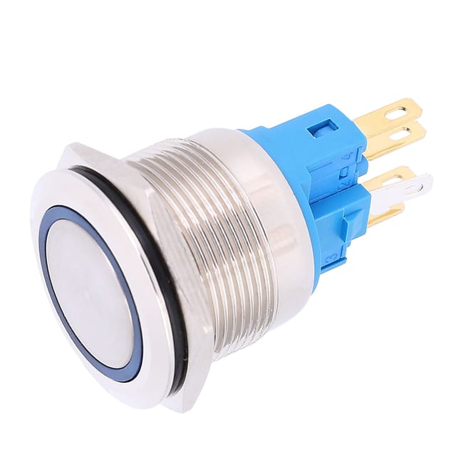 Verkauf Von 2 Ringförmigen Metallknöpfen Mit Sechs Pins, 22 Mm, Blau, Betrieb Mit Dc12-24v.