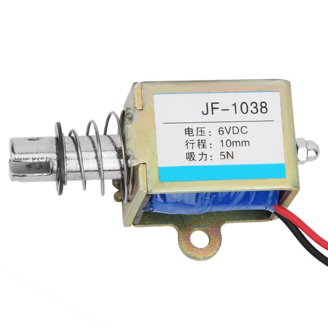 Gleichstrom-zug-elektromagnet Jf-1038: 5 N Saugkraft, 6 Vdc, 10 Mm Hub.