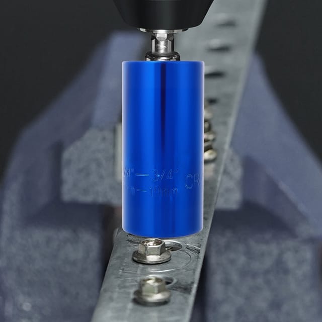 Universal-steckschlüssel 1/4" Auf 3/4" + 3/8" Verbindungsstange (blau)