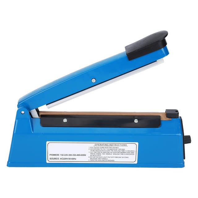 Pfs-200 Manuelles Schweißgerät, 8-zoll-impulsschweißgerät Für Plastikbeutel, Einstellbarer Timer, Europäischer Standard 220 V Wechselstrom