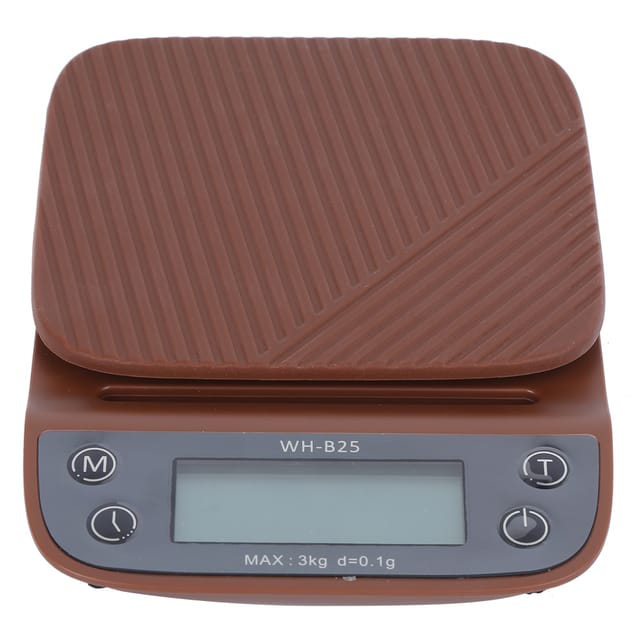 Elektronische Kaffeewaage, Elektronische Küchenwaage, Lebensmittelwaage, 3000 G, 0,1 G, Mit Timerfunktion, Inklusive Schüssel (wh-b25)