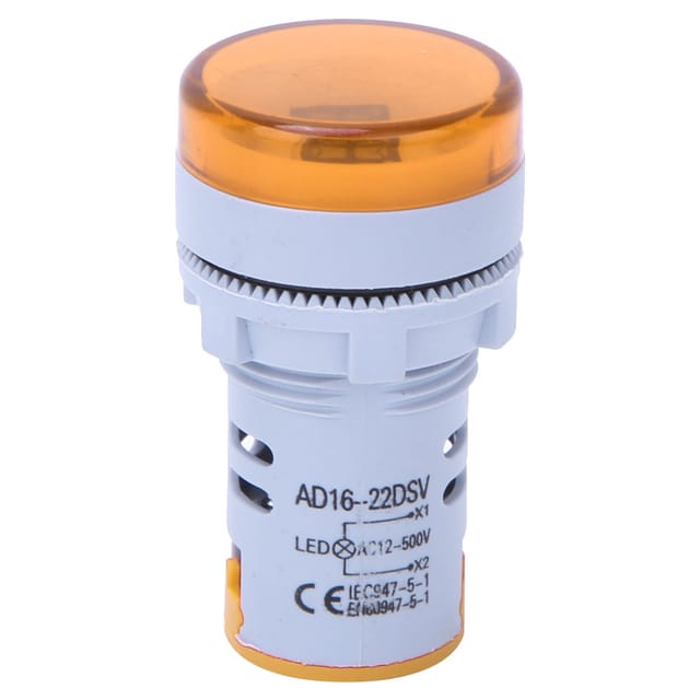 Digitales Voltmeter Ad16-22ds Mit Kontrollleuchten, 60-500 V + Gelbes Voltmeter