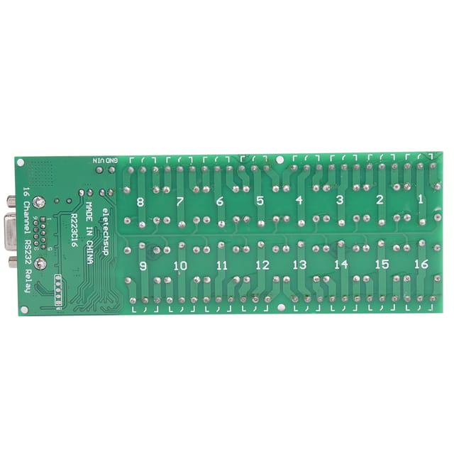 Intelligentes Fernsteuermodul Mit 16-kanal-relais R223c16, Db9-buchse Und Serieller Schnittstelle.