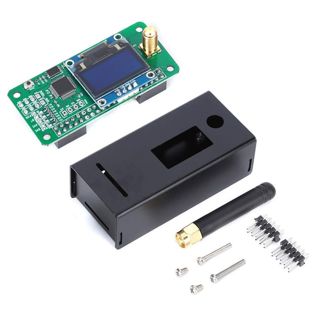 Mmdvm Dmr P25 Ysf Dstar Repeater Digital Radio Gateway Wireless Access Point Card Single Access Point Expansion Card + Oled-display + Gehäuse + Antenne
