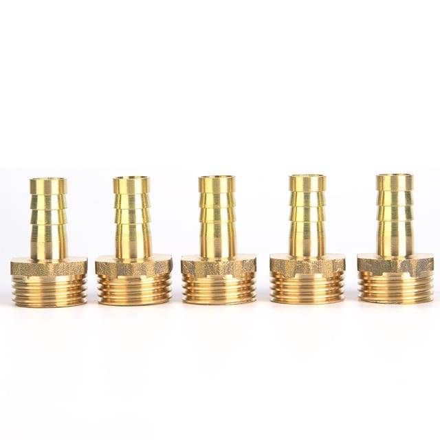 Set Mit 5 Kupfer-wasserhahnarmaturen Mit Außengewinde, 1/2" Bis 10 Mm Au ßengewinde
