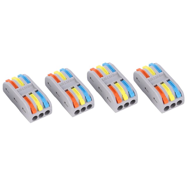 50 Pct-2-3 Farb-schnellanschlussklemmen, 11-28 Awg