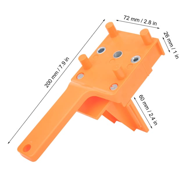 8-teiliges Gerades Bohrset, Bohrschablone, Stanzvorrichtung (orange)