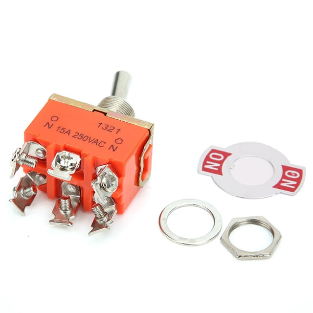 10 E-ten1321 Ac 250v 15a 6-polige Mini-kippschalter