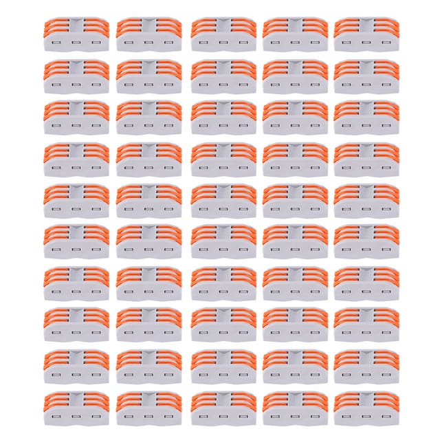 50 Orangefarbene Pct-2-3 Schnellanschluss-klemmenblöcke, 11-28 Awg